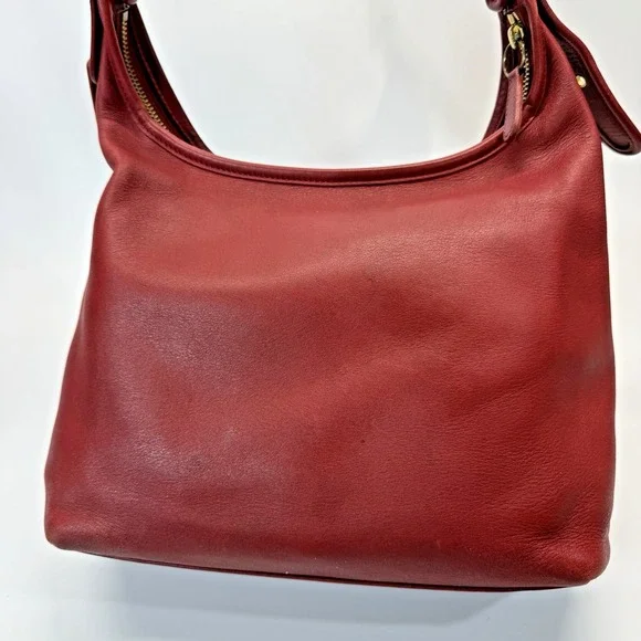 Vintage Coach Legacy Hobo Shoulder Hand Bag Red Leather Costa Rica 9058 Y2K - Picture 3 of 16